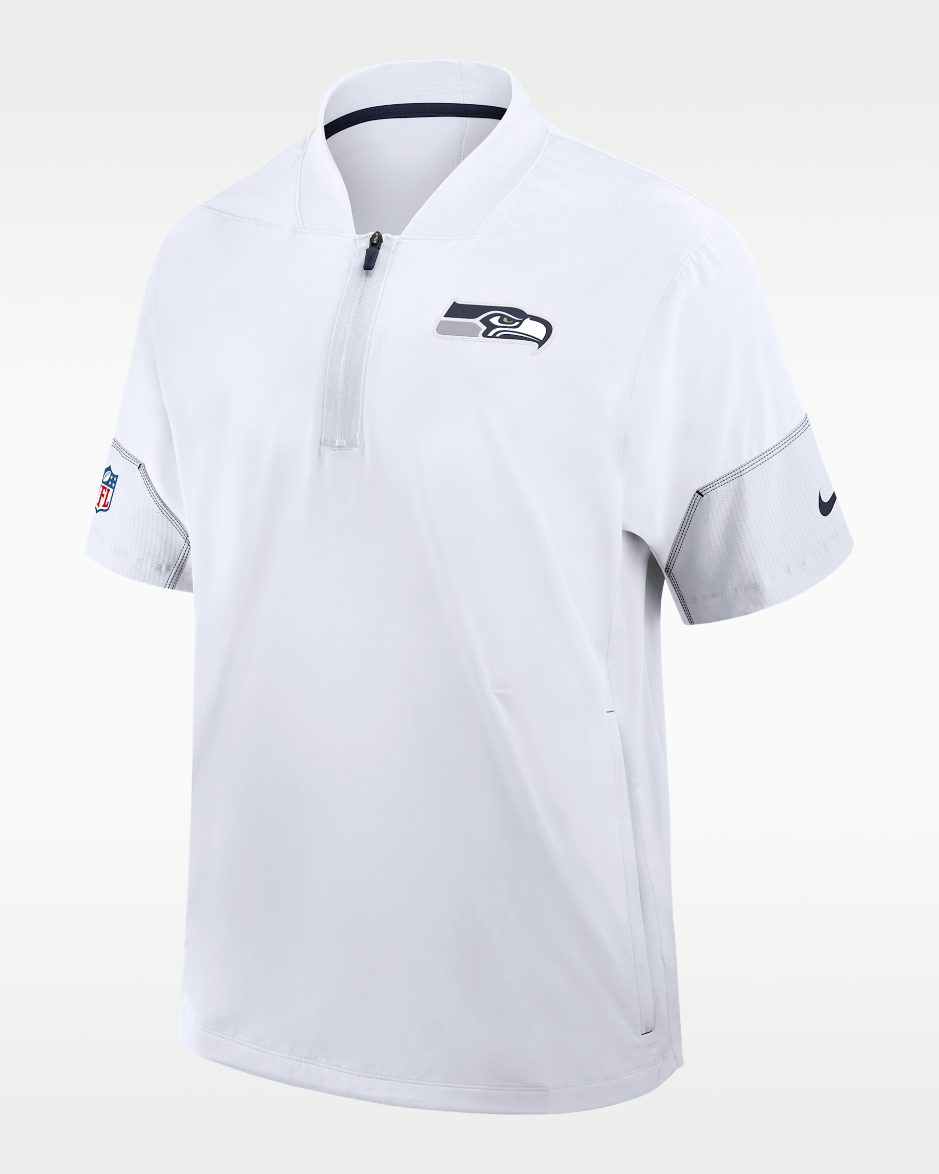 Seattle Seahawks Sideline Coach Men's Nike NFL 1/2-Zip Short Seattle Seahawks Sideline Coach Men's Nike NFL 1/2-Zip Short